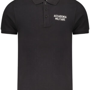 MILITARY ACADEMY BLACK MEN'S SHORT SLEEVE POLO