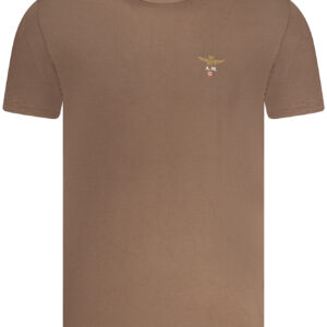 AERONAUTICA MILITARE MEN'S BROWN OUTERWEAR T-SHIRT
