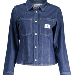 CALVIN KLEIN WOMEN'S LONG SLEEVE SHIRT BLUE