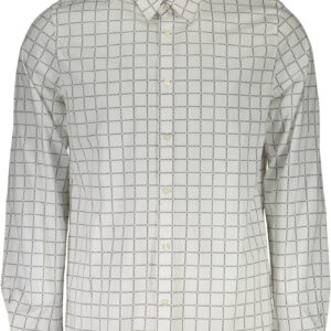 CALVIN KLEIN WHITE MEN'S LONG SLEEVE SHIRT