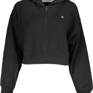 CALVIN KLEIN WOMEN'S BLACK ZIP SWEATSHIRT