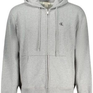 CALVIN KLEIN MEN'S ZIPPED SWEATSHIRT GREY