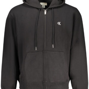CALVIN KLEIN MEN'S BLACK ZIP-UP SWEATSHIRT