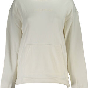 CALVIN KLEIN WOMEN'S SWEATSHIRT WITHOUT ZIP WHITE