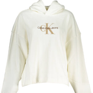 CALVIN KLEIN WOMEN'S SWEATSHIRT WITHOUT ZIP WHITE