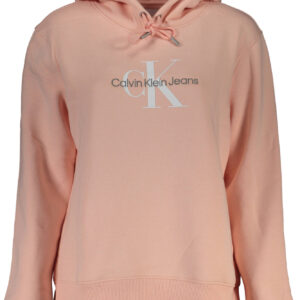 CALVIN KLEIN WOMEN'S PINK ZIPLESS SWEATSHIRT