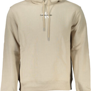CALVIN KLEIN MEN'S BEIGE ZIPLESS SWEATSHIRT