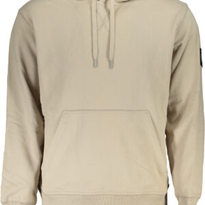 CALVIN KLEIN MEN'S BEIGE ZIPLESS SWEATSHIRT
