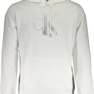 CALVIN KLEIN WHITE MEN'S SWEATSHIRT WITHOUT ZIP