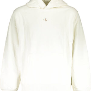 CALVIN KLEIN WHITE MEN'S SWEATSHIRT WITHOUT ZIP
