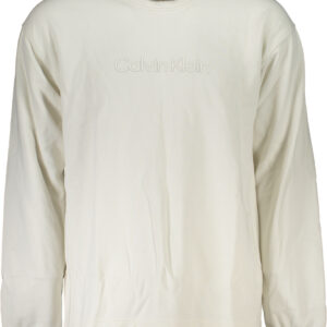 CALVIN KLEIN MEN'S WHITE ZIPLESS SWEATSHIRT