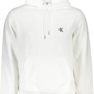 CALVIN KLEIN MEN'S WHITE ZIPLESS SWEATSHIRT