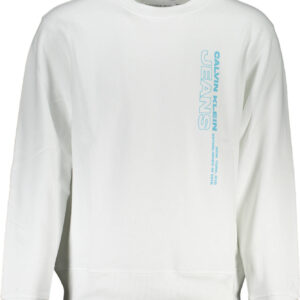 CALVIN KLEIN MEN'S WHITE ZIPLESS SWEATSHIRT