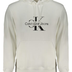 CALVIN KLEIN MEN'S WHITE ZIPLESS SWEATSHIRT