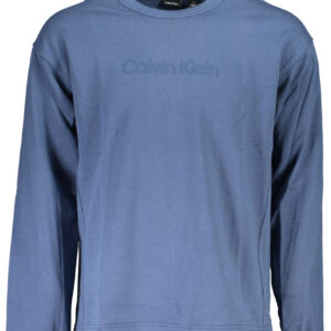 CALVIN KLEIN BLUE MEN'S SWEATSHIRT WITHOUT ZIP