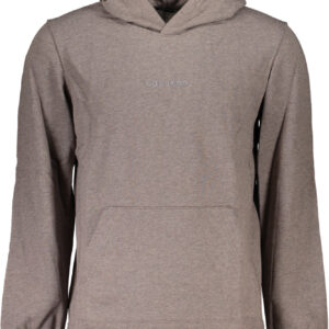 CALVIN KLEIN MEN'S BROWN ZIPLESS SWEATSHIRT