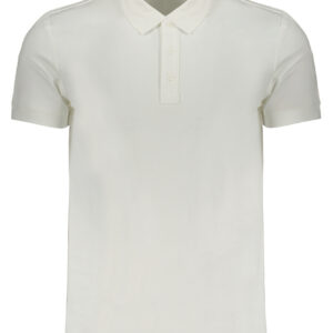 CALVIN KLEIN MEN'S WHITE SHORT SLEEVE POLO SHIRT