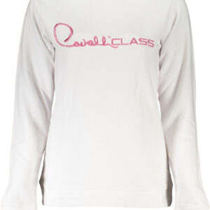CAVALLI CLASS WOMEN'S WHITE SWEATSHIRT WITHOUT ZIP