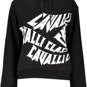 CAVALLI CLASS BLACK SWEATSHIRT WITHOUT ZIP
