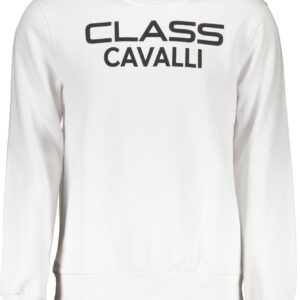 CAVALLI CLASS SWEATSHIRT WITHOUT ZIP MAN WHITE