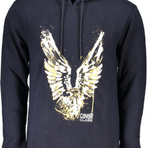 CAVALLI CLASS MEN'S BLUE ZIPLESS SWEATSHIRT