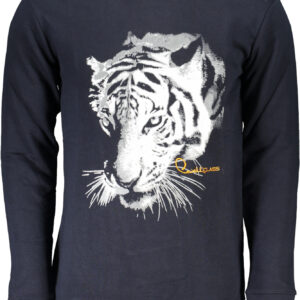 CAVALLI CLASS MEN'S BLUE ZIPLESS SWEATSHIRT