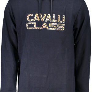 CAVALLI CLASS MEN'S BLUE ZIPLESS SWEATSHIRT