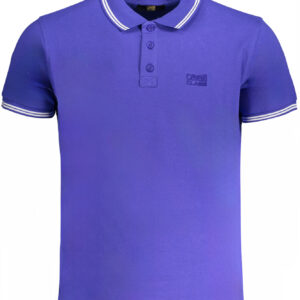 CAVALLI CLASS MEN'S SHORT SLEEVED POLO SHIRT BLUE