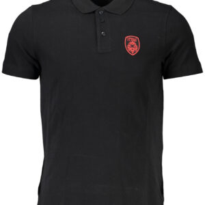 CAVALLI CLASS POLO SHORT SLEEVE MEN BLACK