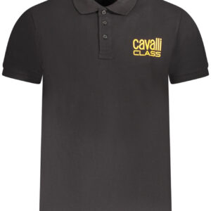 CAVALLI CLASS POLO SHORT SLEEVE MEN BLACK