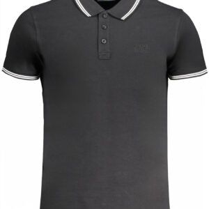 CAVALLI CLASS MEN'S SHORT SLEEVED POLO SHIRT BLACK