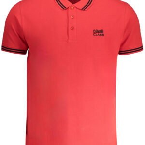CAVALLI CLASS MEN'S SHORT SLEEVED POLO SHIRT RED