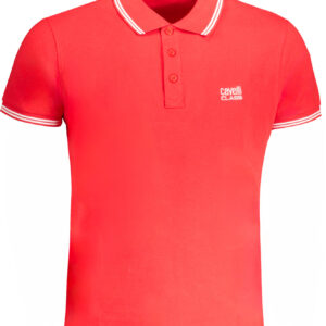 CAVALLI CLASS MEN'S SHORT SLEEVED POLO SHIRT RED