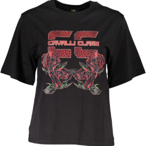 CAVALLI CLASS SHORT SLEEVE T-SHIRT WOMEN BLACK