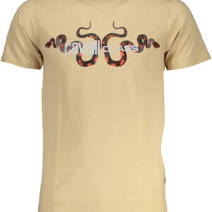 CAVALLI CLASS MEN'S SHORT SLEEVED T-SHIRT BEIGE