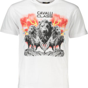 CAVALLI CLASS SHORT SLEEVE T-SHIRT MEN WHITE