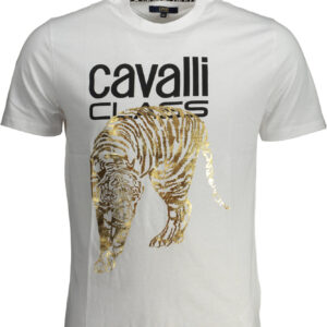 CAVALLI CLASS MEN'S SHORT SLEEVED T-SHIRT WHITE