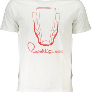 CAVALLI CLASS MEN'S SHORT SLEEVED T-SHIRT WHITE