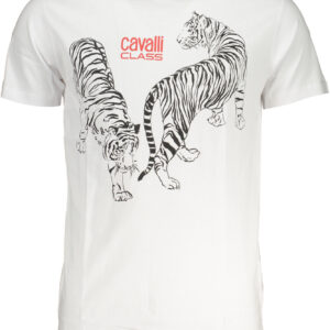 CAVALLI CLASS MEN'S SHORT SLEEVED T-SHIRT WHITE