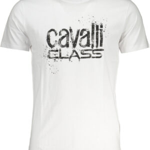 CAVALLI CLASS MEN'S SHORT SLEEVED T-SHIRT WHITE
