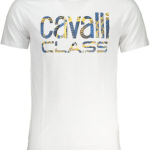 CAVALLI CLASS MEN'S SHORT SLEEVED T-SHIRT WHITE