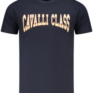 CAVALLI CLASS SHORT SLEEVE T-SHIRT MEN BLUE