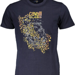 CAVALLI CLASS SHORT SLEEVE T-SHIRT MEN BLUE