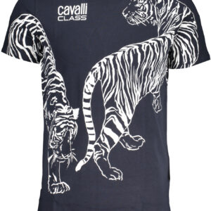 CAVALLI CLASS MEN'S SHORT SLEEVED T-SHIRT BLUE