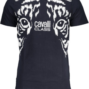 CAVALLI CLASS MEN'S SHORT SLEEVED T-SHIRT BLUE