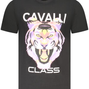 CAVALLI CLASS SHORT SLEEVE T-SHIRT MEN BLACK