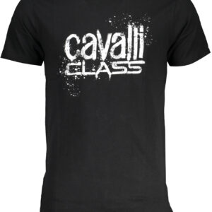 CAVALLI CLASS MEN'S SHORT SLEEVE T-SHIRT BLACK