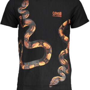 CAVALLI CLASS MEN'S SHORT SLEEVE T-SHIRT BLACK