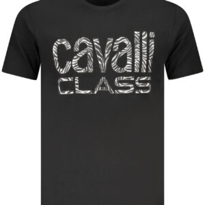 CAVALLI CLASS SHORT SLEEVE T-SHIRT MEN BLACK