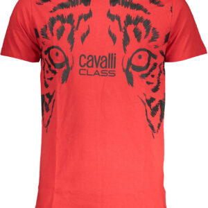 CAVALLI CLASS MEN'S SHORT SLEEVE T-SHIRT RED
